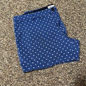 Merona Blue Polka Dot Women's Bermuda Shorts